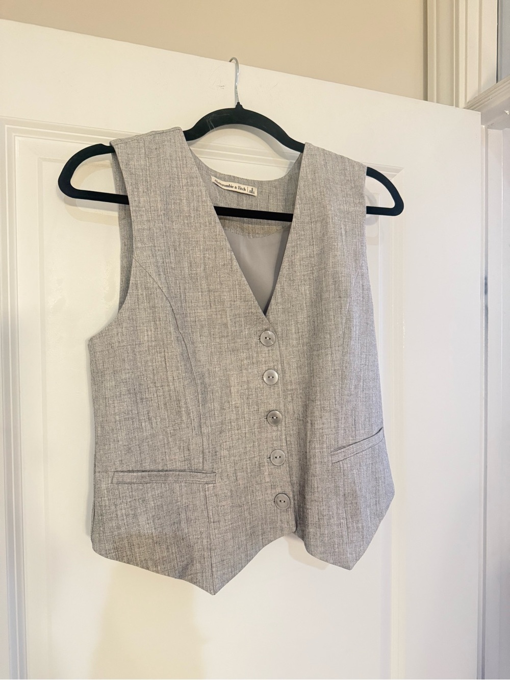Abercrombie & Fitch Light Gray Women's Tailored Vest